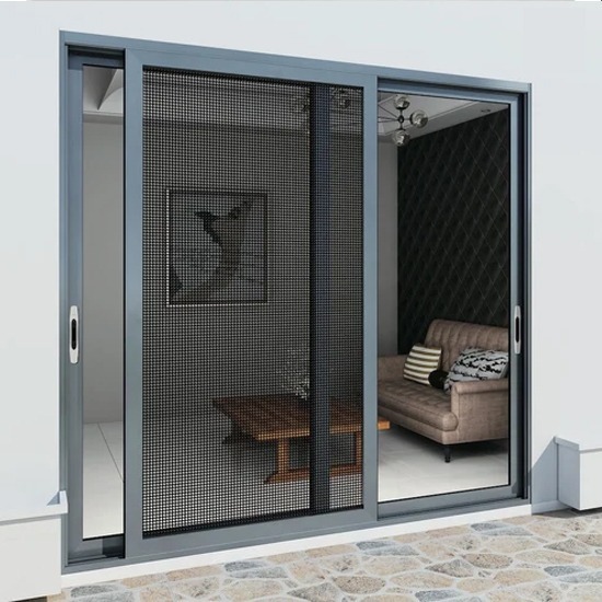 Aluminium Sliding door with mesh