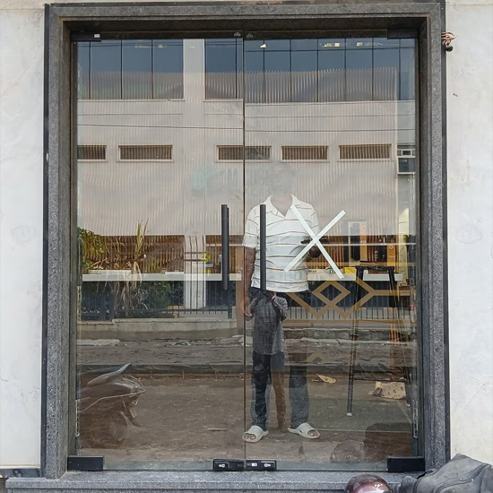 Tempered Glass double door