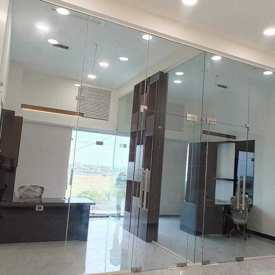 12 mm Glass double door