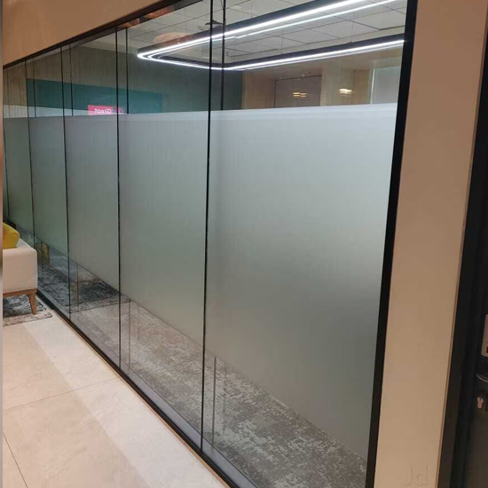 Frosted glass partition wall
